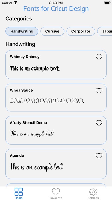 Screenshot #1 pour Fonts for Cricut Design