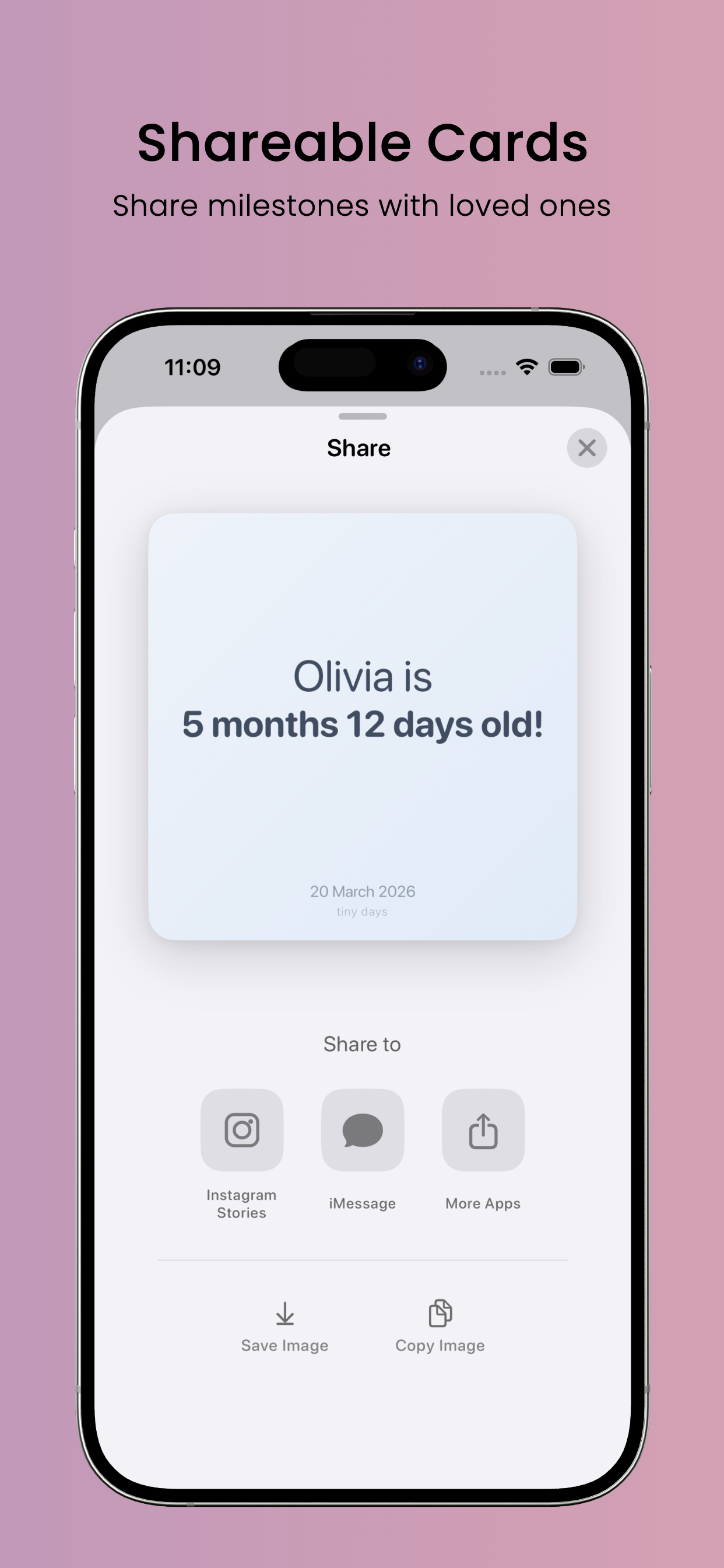 Tiny Days - Baby Age Widget