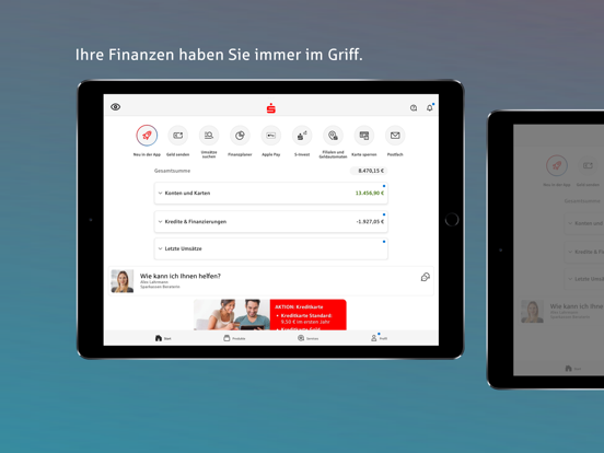 Sparkasse  Ihre mobile Filiale iPad app afbeelding 1