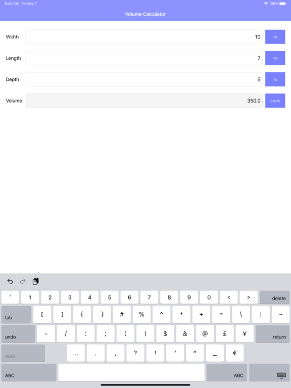 Screenshot #4 pour Volume Calculator Pro