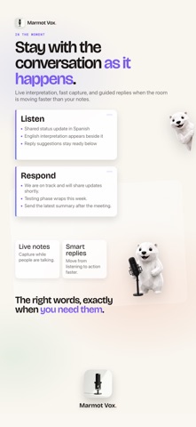 Marmot Vox: AI Meeting Notes screenshot