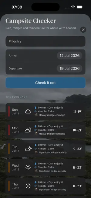 Dreich: Scottish Weather iPhone screenshot 6
