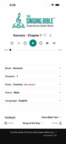 TheSinging.Bible Screenshot 1 of 5