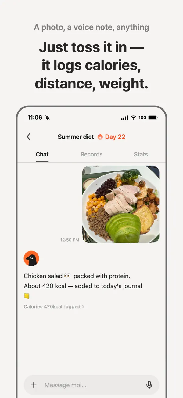 Screenshot #2 pour Moi : Compteur de calories IA
