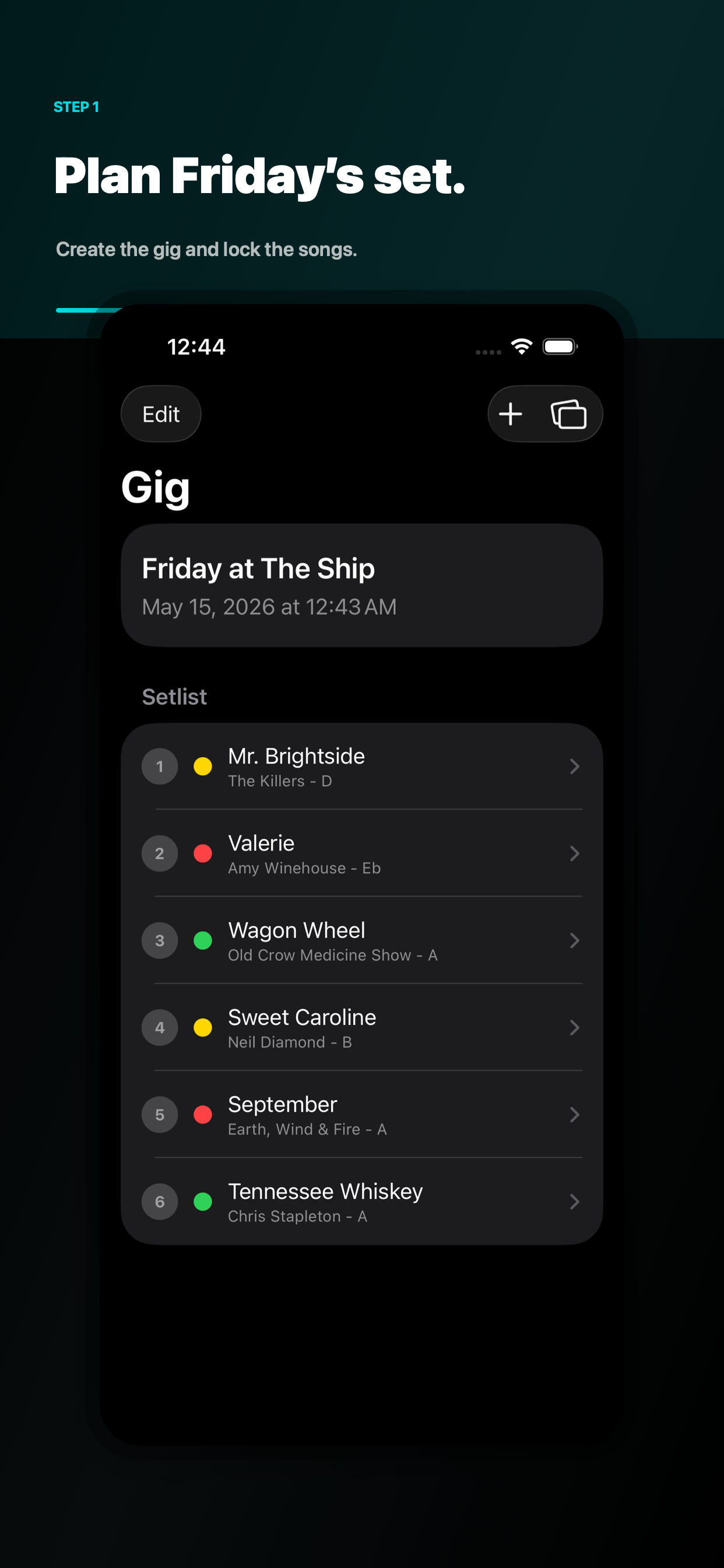 GigReady Setlist Planner