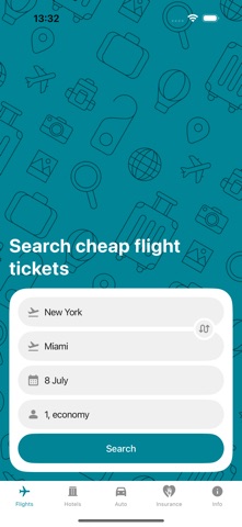 Ventura Avia - flight search app screenshot