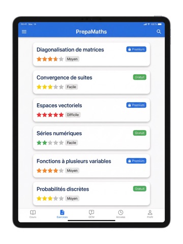 PrepaMaths : Maths Prépa CPGE iPad screenshot