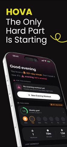 Hova: Guided Home Workouts Screenshot 1 of 5