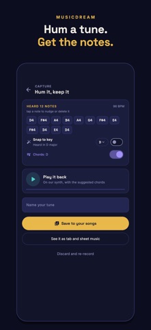 MusicDream: Hum to Sheet Music screenshot 1