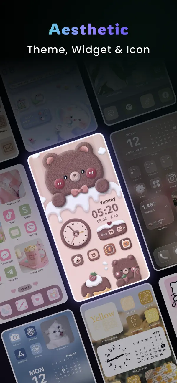 #2. Theme Wallpaper : Widget Notch (iOS) De: Mastertex Fab