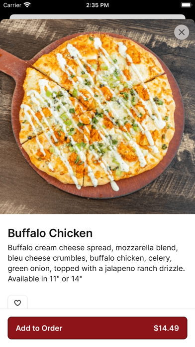 Invictus Pizza Kitchen iPhone screenshot 3 - Food & Drink app