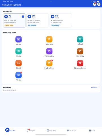 Trường học số QG - mschool iPad screenshot 5