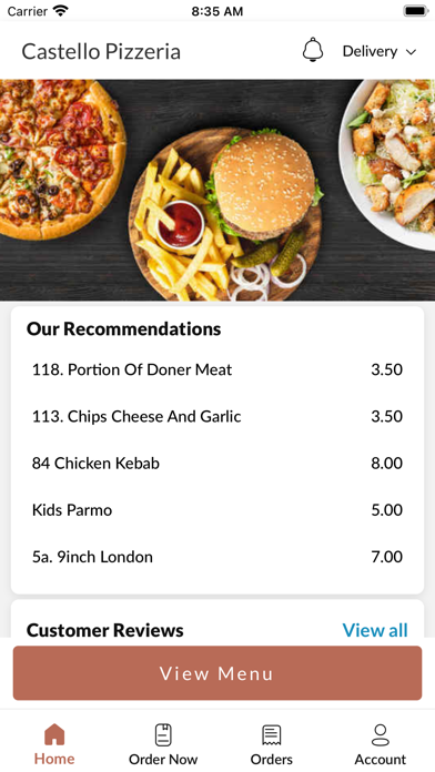 Castello Pizzeria Screenshot