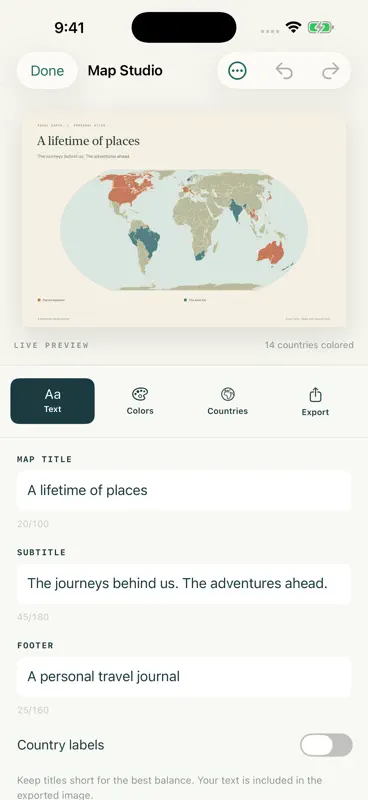 Equal Earth: World Map Studio screenshot 6 of 10
