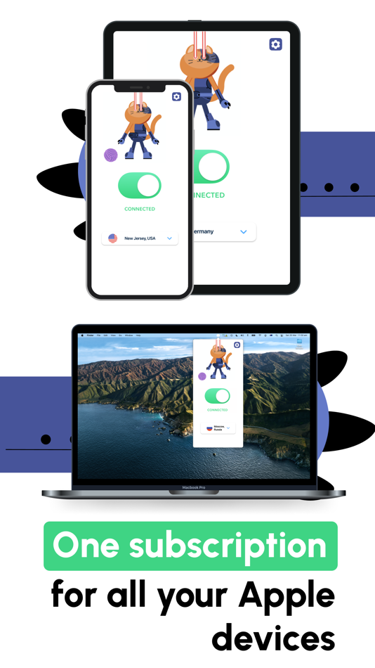 #3. CyberCat VPN: Secure & Private (macOS) بواسطة: Smooth