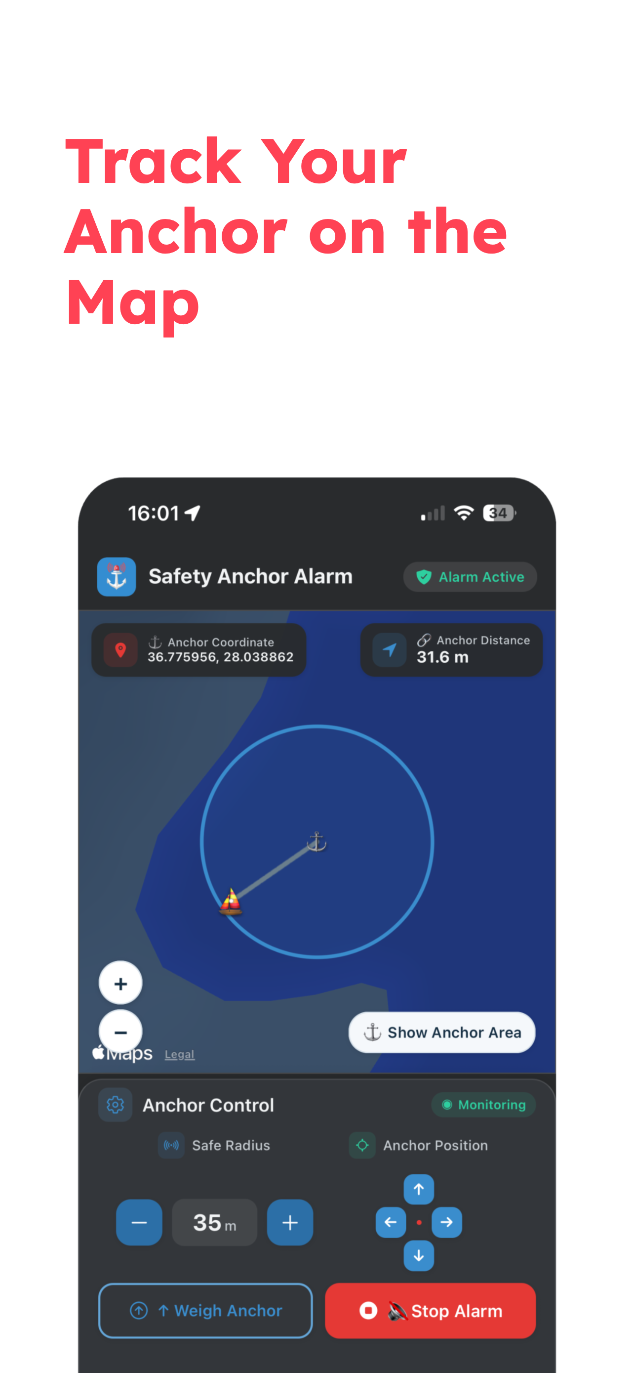 Safety Anchor Alarm screenshot 4