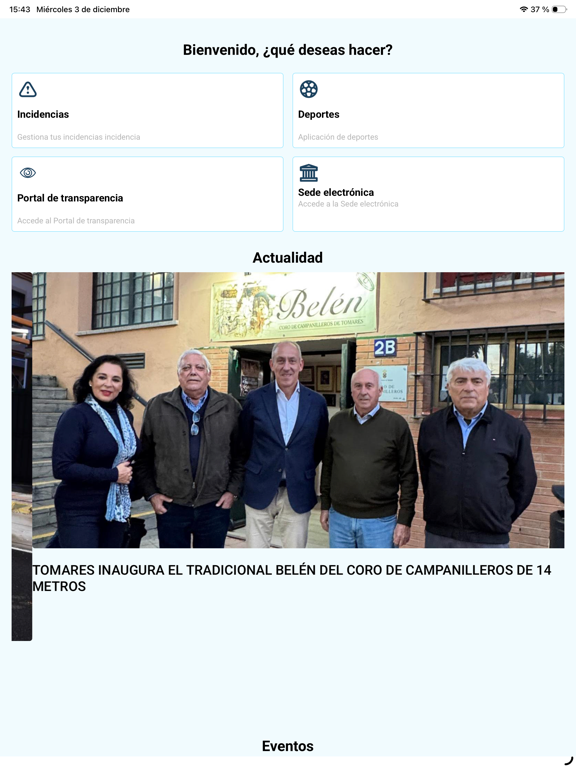 Incidencias Tomares iPad screenshot 1 - Utilities app