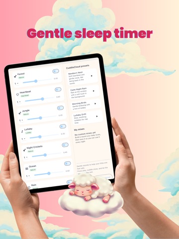 CuddleCloud Sleep App iPad screenshot