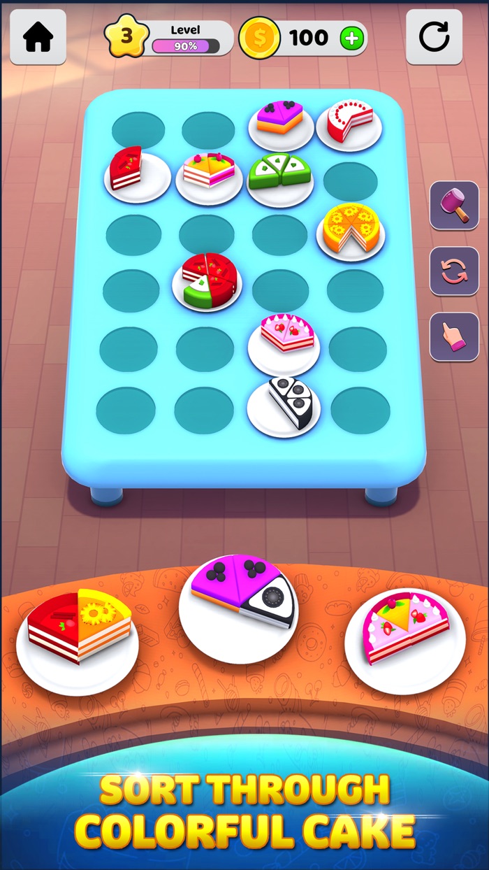 Cake Sort 3D Sorting Game