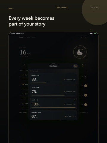 Lunbi: Habit Tracker iPad screenshot