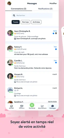 Capture d'écran de AlloVoisins sur iPhone 6