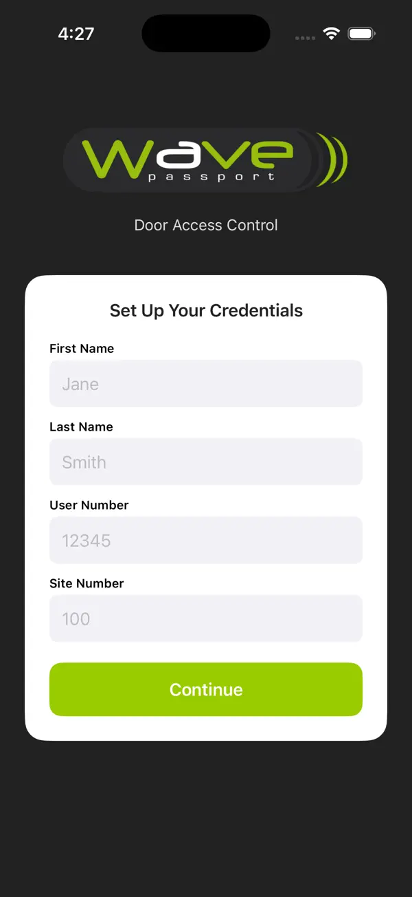Screenshot #1 pour Wave Passport - Door Access