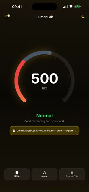 LumenLab - Lux Meter screenshot 2