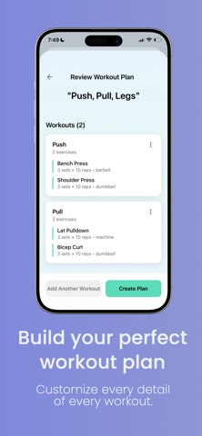 Vira: Plan & Track Workouts iPhone screenshot