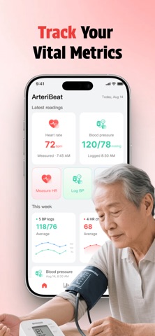 ArteriBeat: BP & Heart Rate iPhone screenshot
