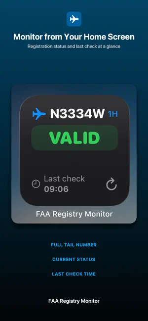 FAA Registry Monitor screenshot 1