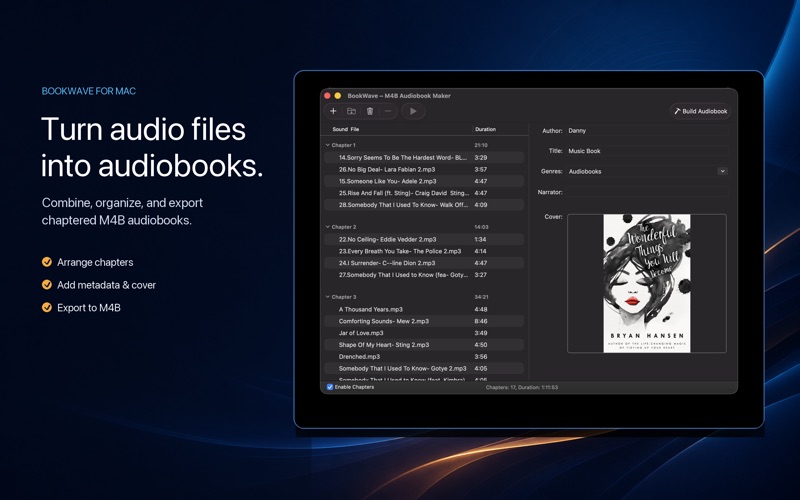 Audiobook Binder Pro app screenshot