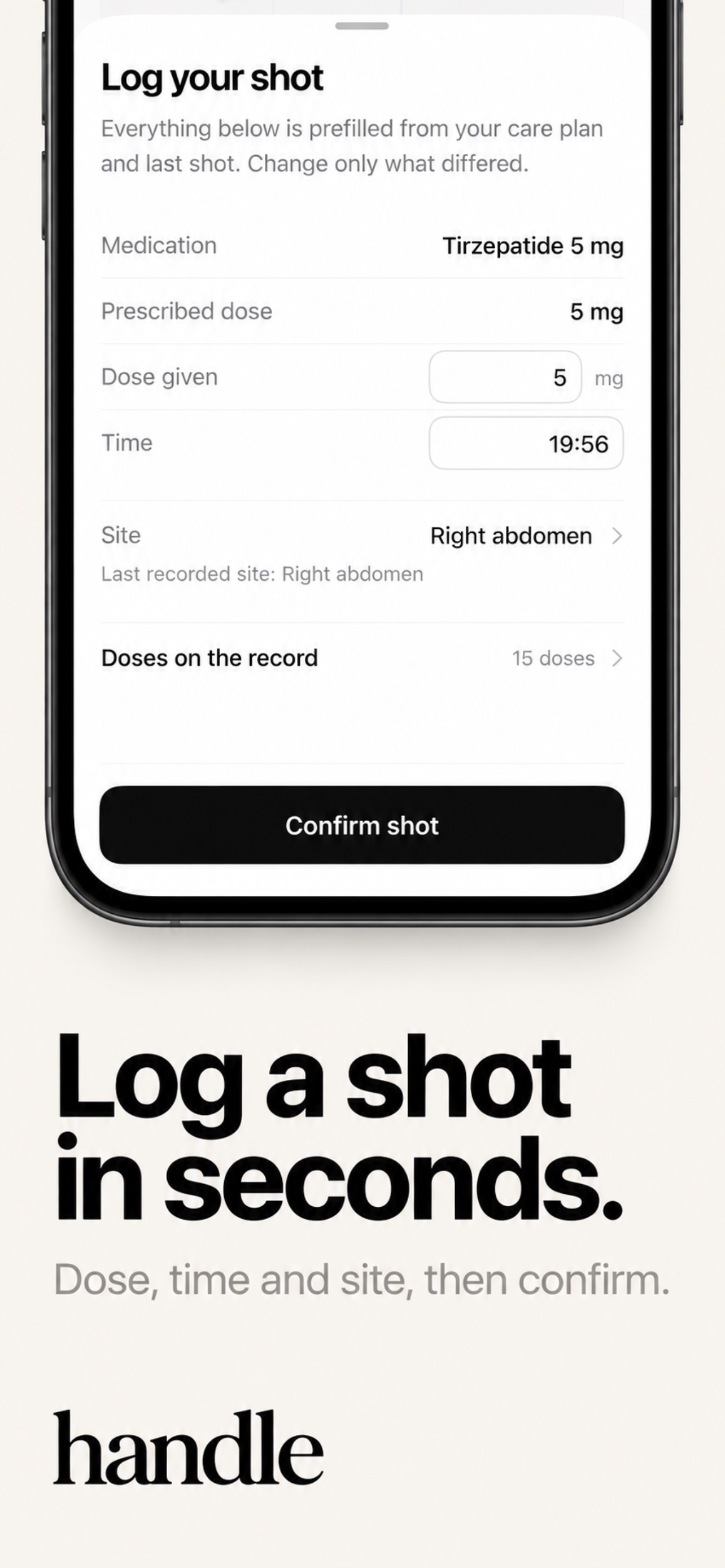 Screenshot 2 of Handle: GLP-1 Tracker