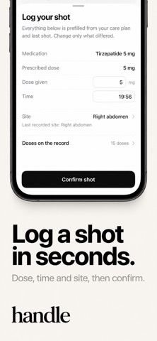 Handle: GLP-1 Tracker Screenshot 2 of 7