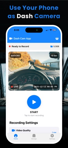 DashCam : Car Camera Recorder Screenshot 2 of 5