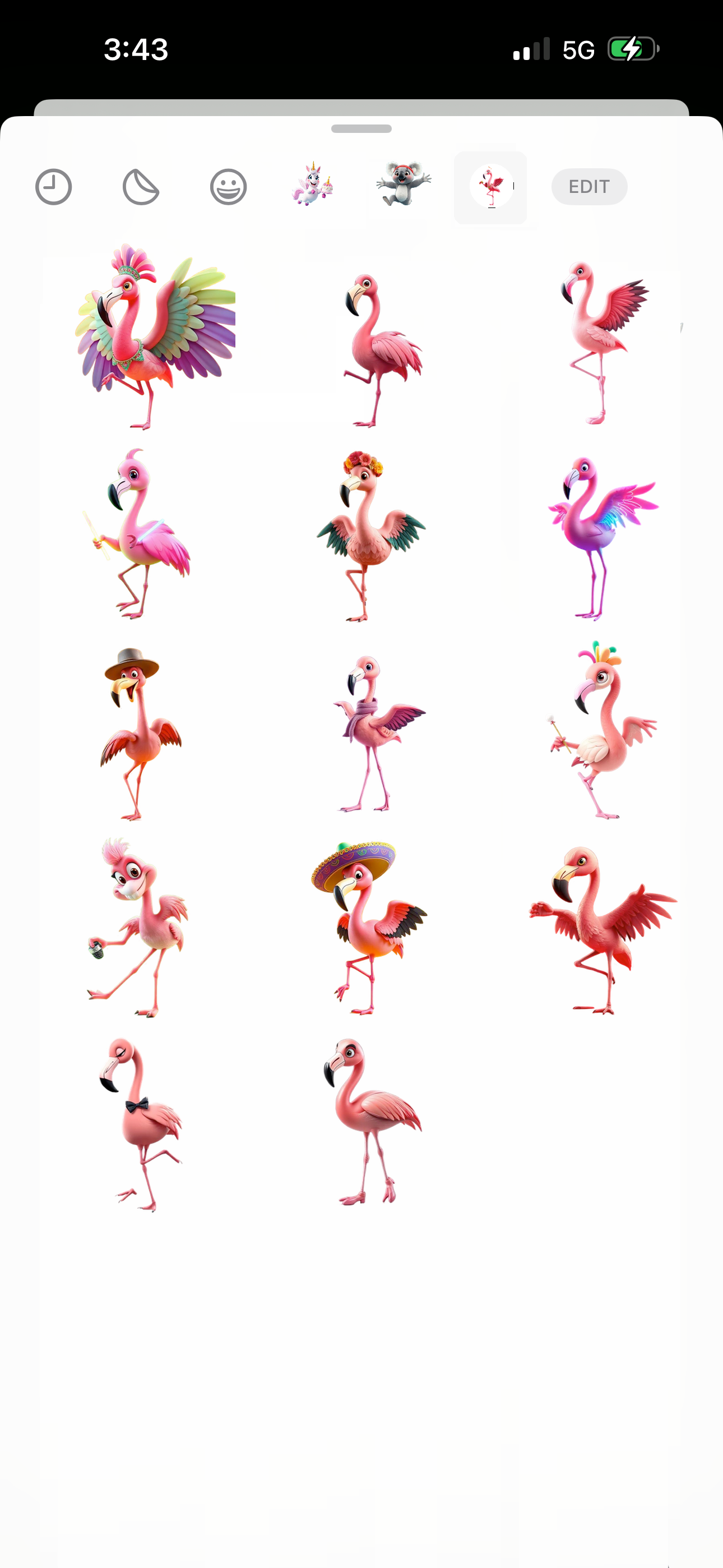Dancing Flamingo Stickers screenshot 3