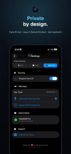 Скриншот GateShell на iPhone 2