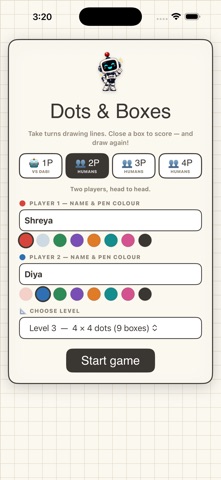 Dots & Boxes: DABI screenshot