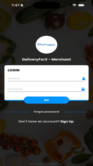 DeliveryForX Merchant Screenshot