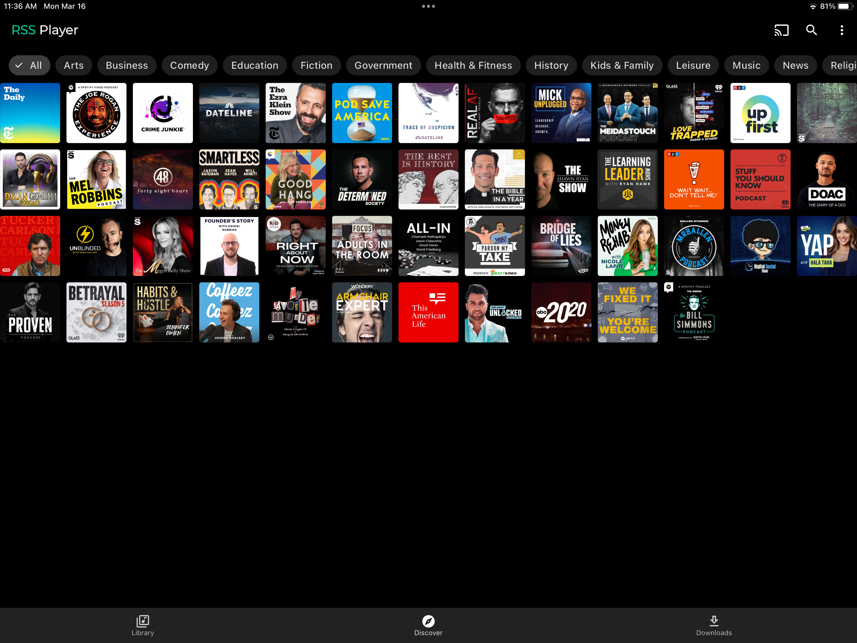 RSS Video Player