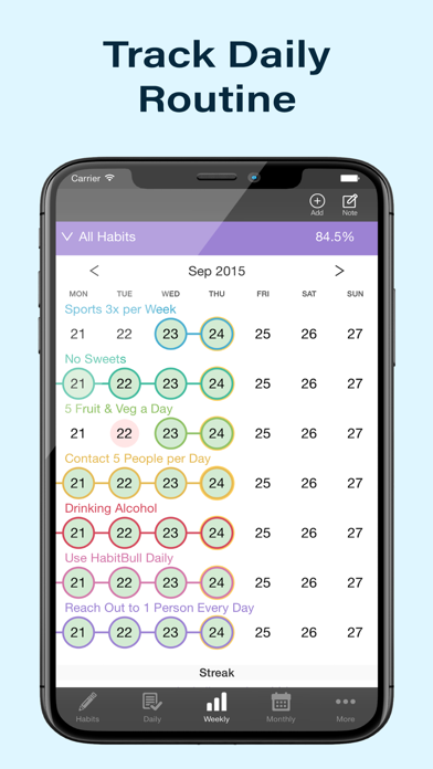 Habit-Bull: Daily Goal Planner Screenshot 4 - AppWisp.com Habit-Bull: Daily Goal Planner Screenshot 4 - AppWisp.com