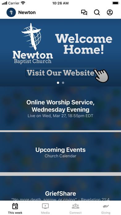Newton Baptist Church iPhone screenshot 1 - Education app