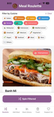 Meals Roulette Screenshot 2 of 4