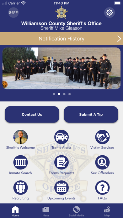 Williamson County Sheriff Screenshot