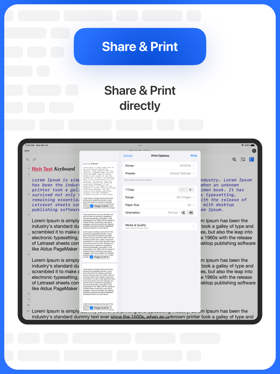 Text Editor. iPad screenshot 6