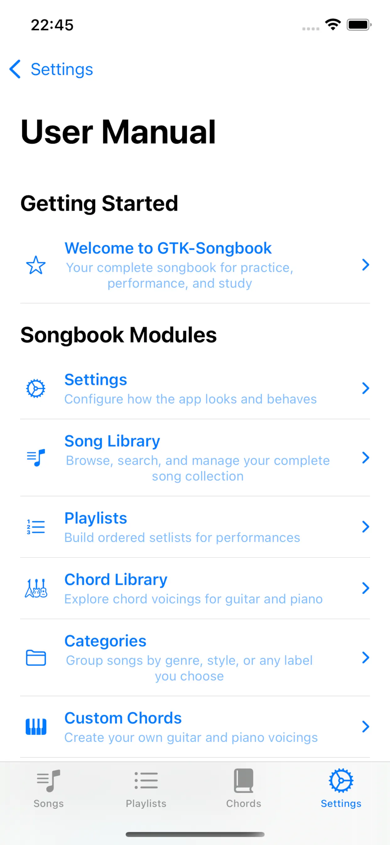 #8. GTK - Songbook (iOS) By: Jon Machtynger