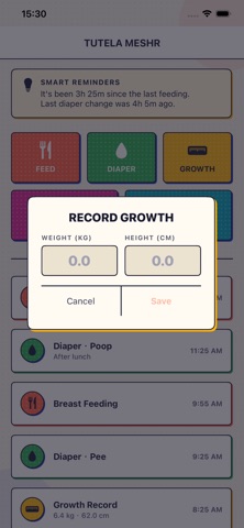 Tutela Meshr: Event Habit iPhone screenshot
