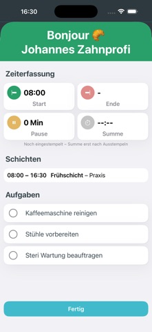 TimeMonkey Zeiterfassung — Screenshot 2