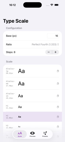 TypeScale: 字体比例 screenshot