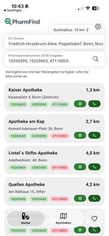 Pharmfind screenshot