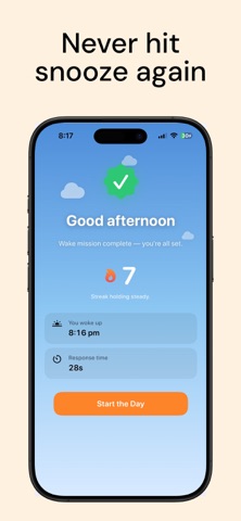 Waken: Tasks to Stop Snoozing iPhone screenshot